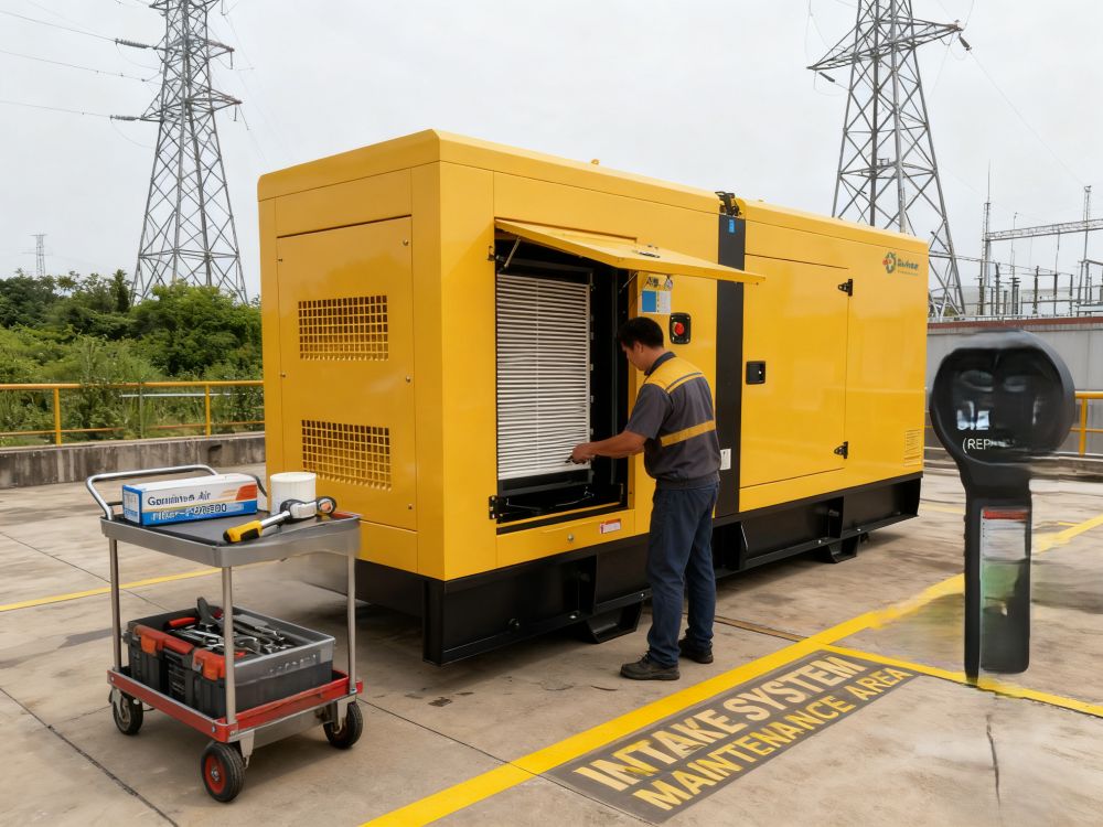 What is the air intake system in a diesel engine?